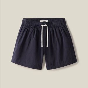 Buck Mason Womens Mainstay Cotton Catalina Shorts in navy